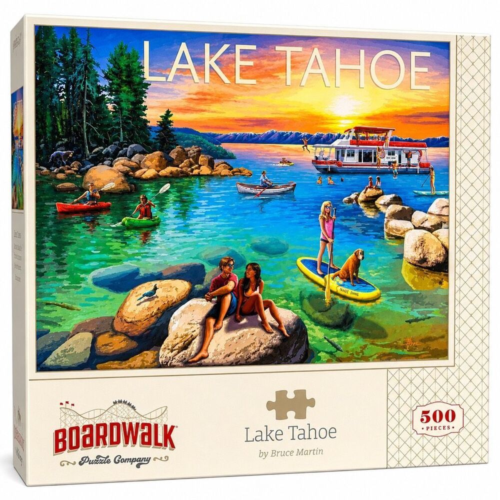 Boardwalk Lake Tahoe 500 Piece Jigsaw Puzzle by Bruce Martin Complete USA Made